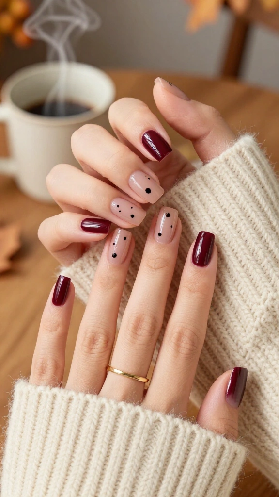 Black Cherry Micro Dots