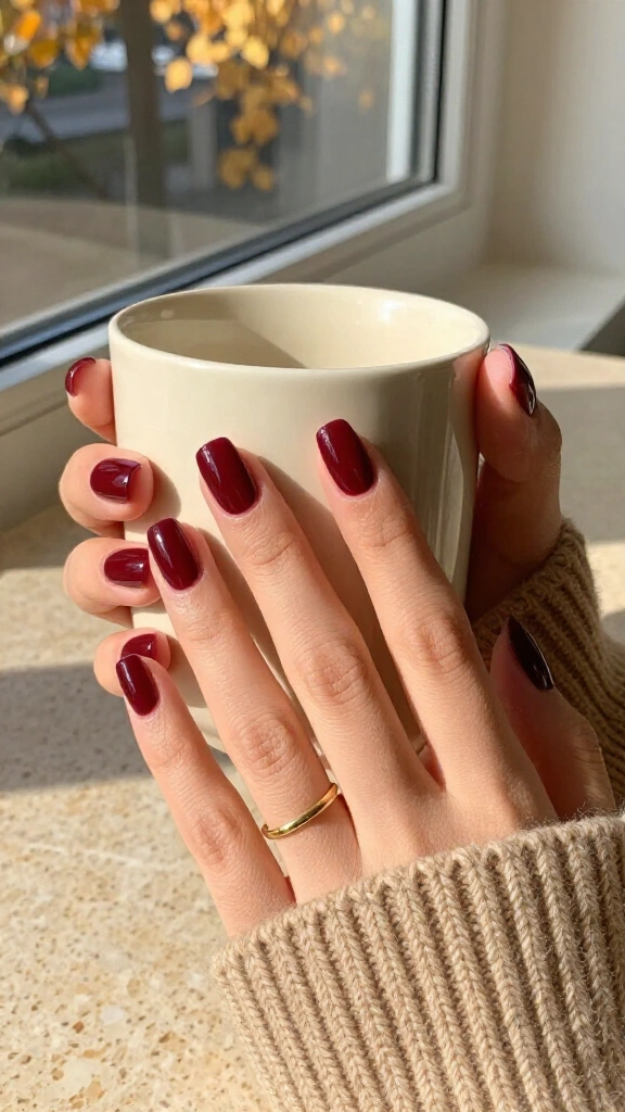 Rich bordeaux high gloss