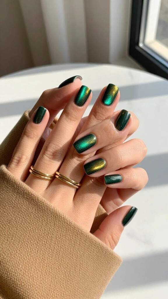 Chrome-Dusted Forest Green