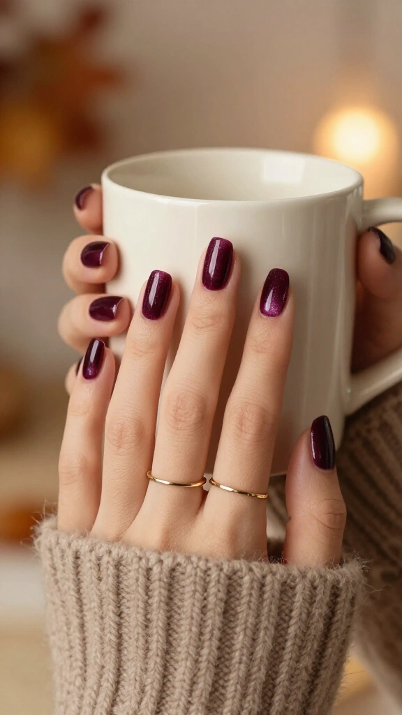 Deep plum velvet cat-eye