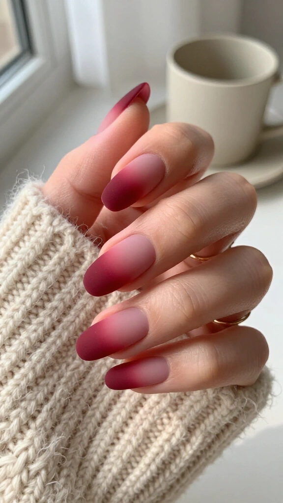 Matte Cranberry to Crimson Blush