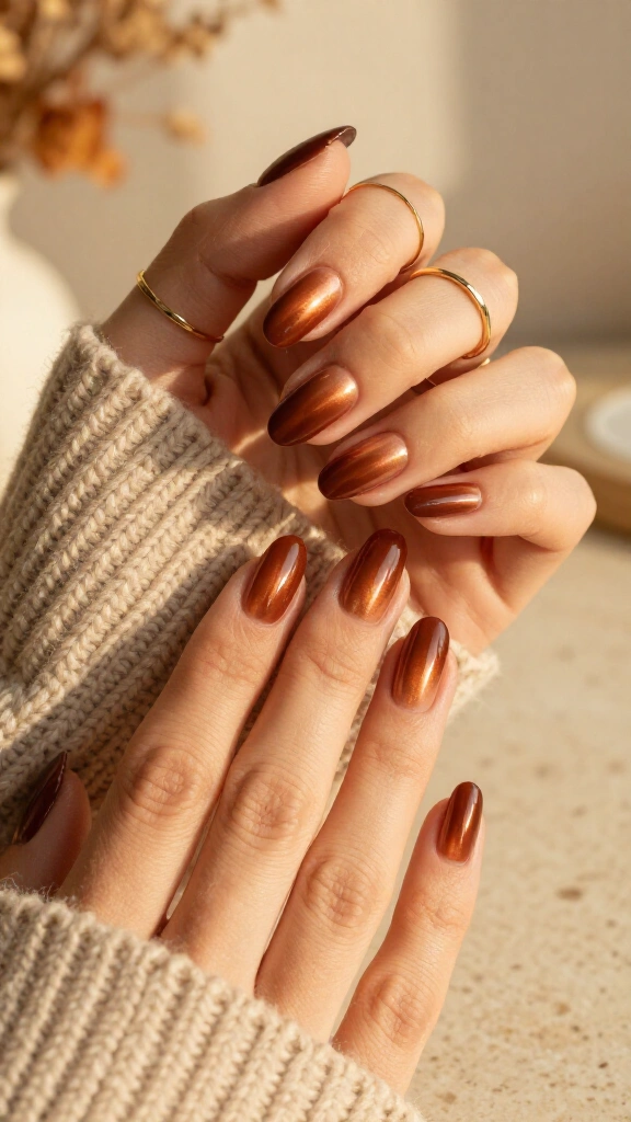 Metallic Copper to Cocoa Fade