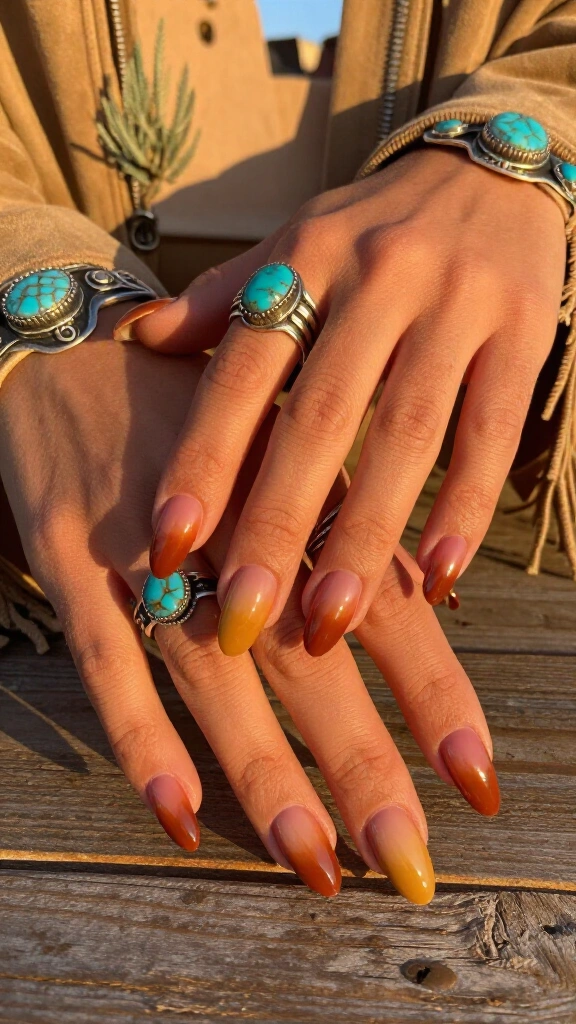 Desert sunset ombré