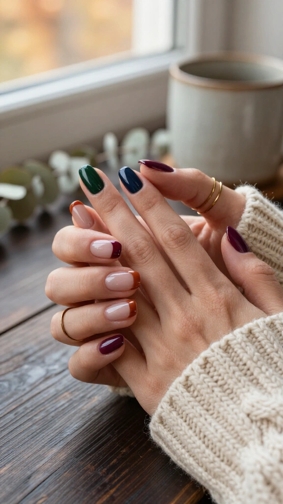 Moody Mismatched French Tips