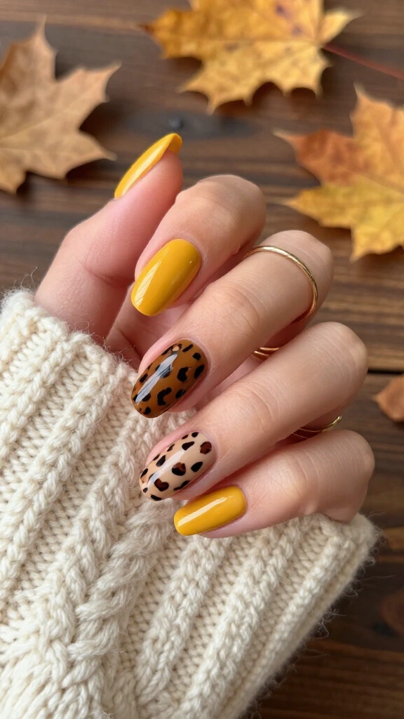 Matte Leopard Print with Mustard Pop