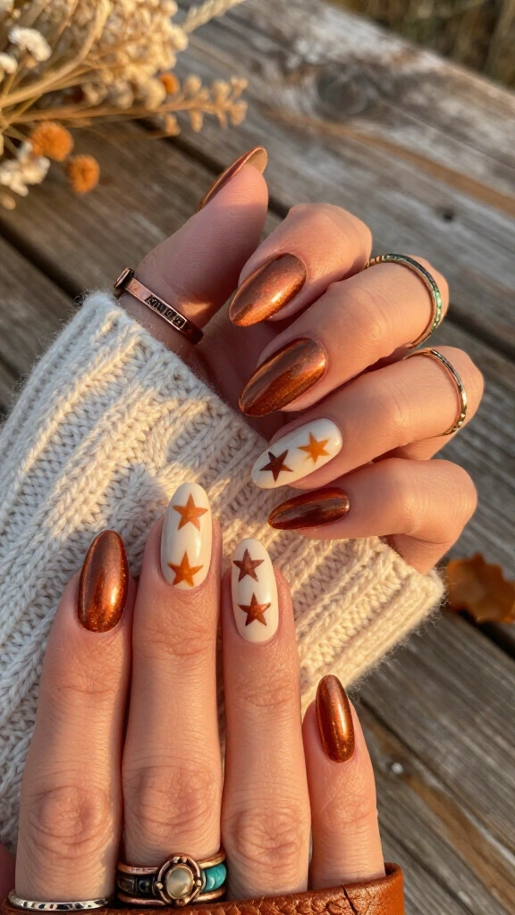 Copper chrome rodeo stars