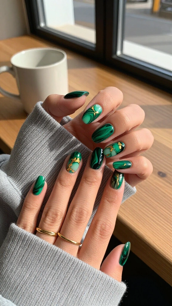 Marbled Malachite Green Stones