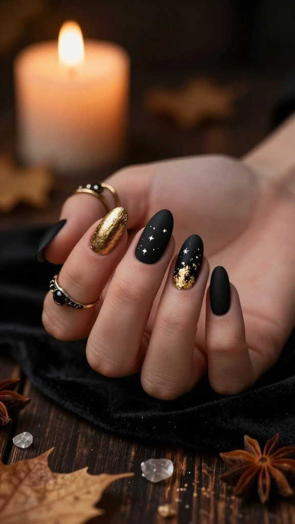 Celestial Gold Foil on Matte Onyx