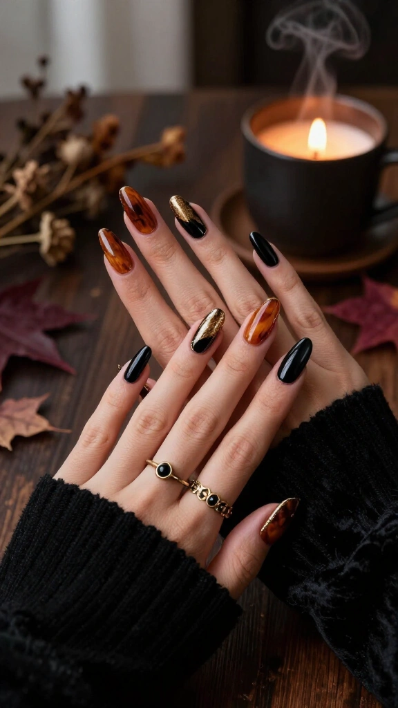 Tortoiseshell with Inky Black Accents