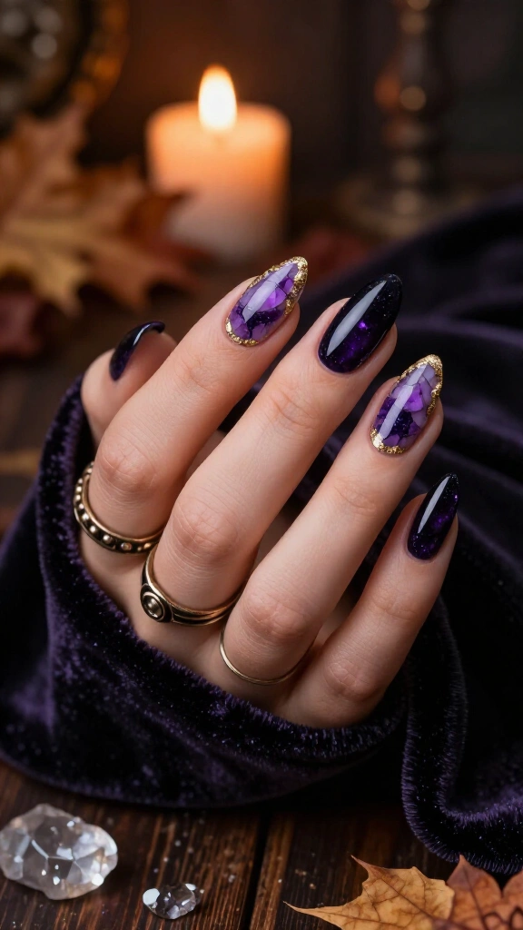 Amethyst Geode Slice Accents