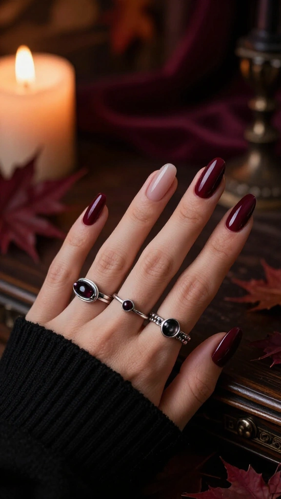 Vampy Burgundy Negative Space