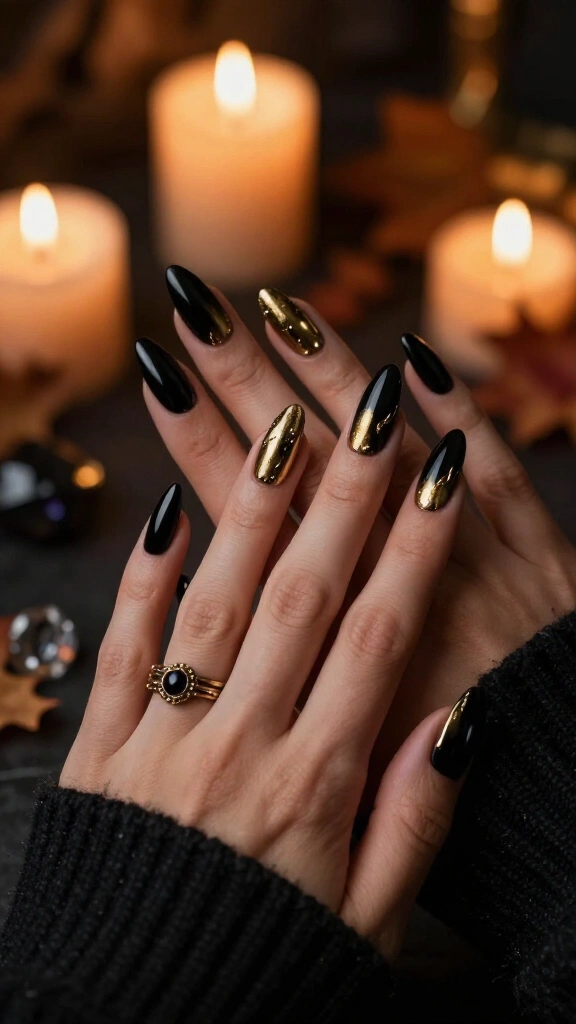 Molten Gold Dripping Over Pitch Black