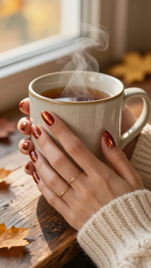 Spiced Cider Velvet Nails