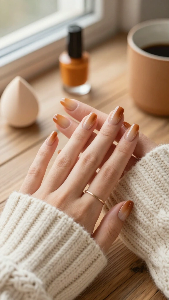 Sponged Caramel Ombré