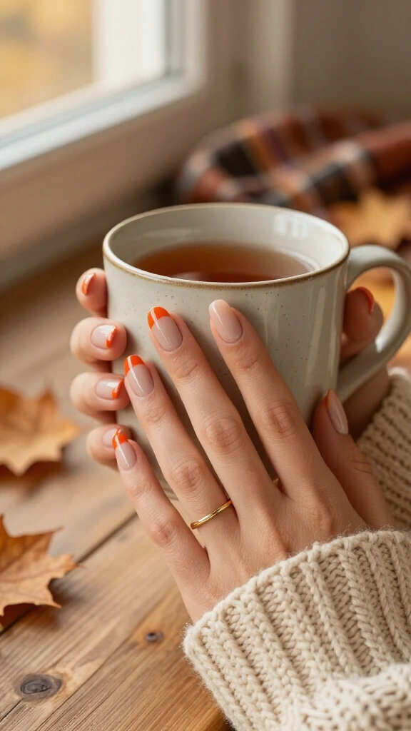 Minimalist Burnt Orange Dot Details