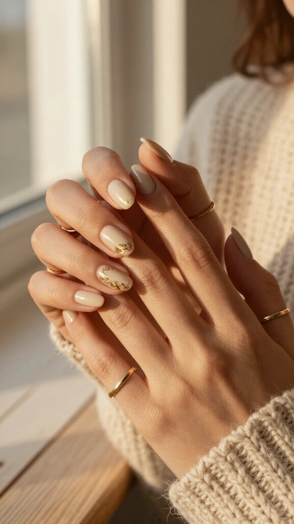 Oat Milk with Gold Leaf Accents