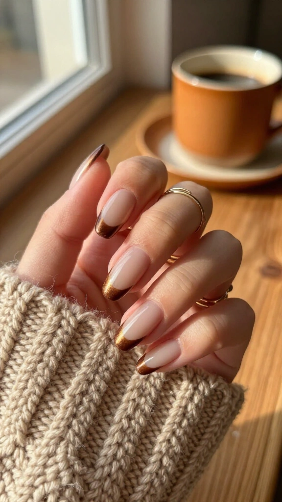 Rich Chocolate Velvet French Tips