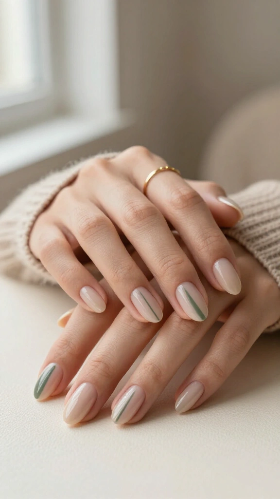 Dusty Olive Minimalist Line