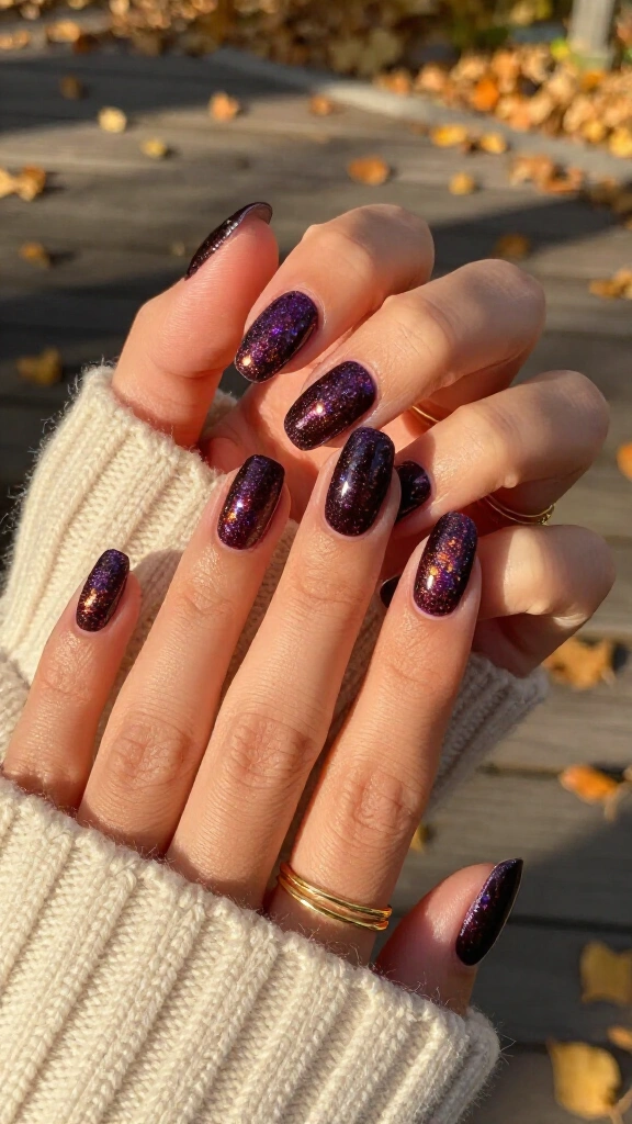Midnight Plum with Micro-Glitter
