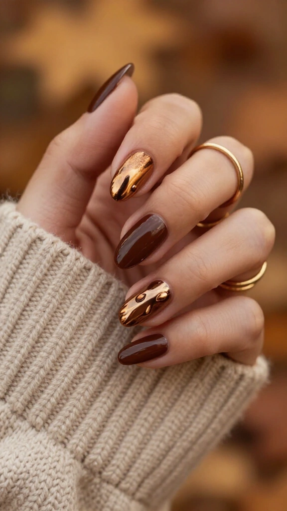 Glossy Espresso with 3D Chrome Drips