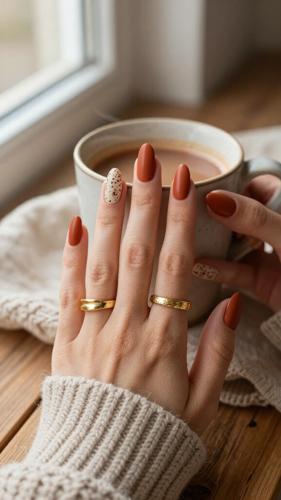 Cinnamon Speckled Eggshell