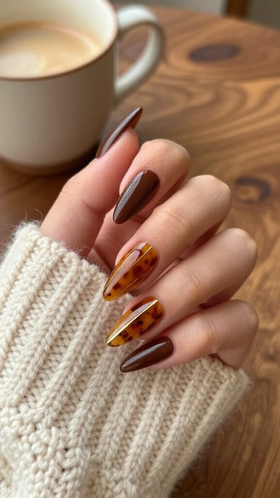 Amber Tortoise Half-and-Half Split