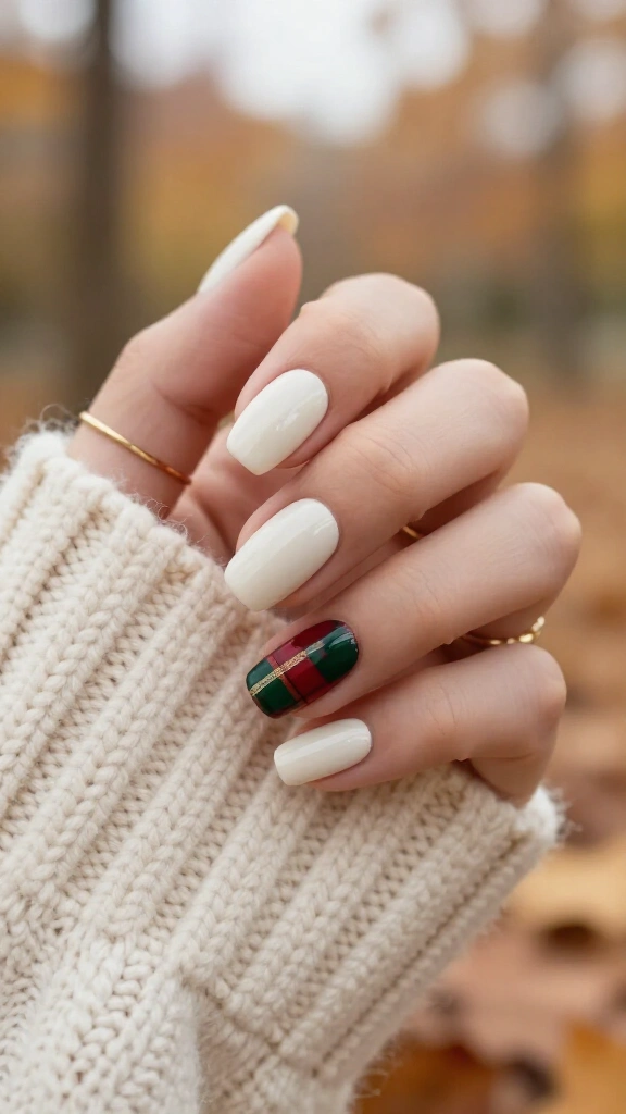Classic Tartan Accent on Cozy Cream