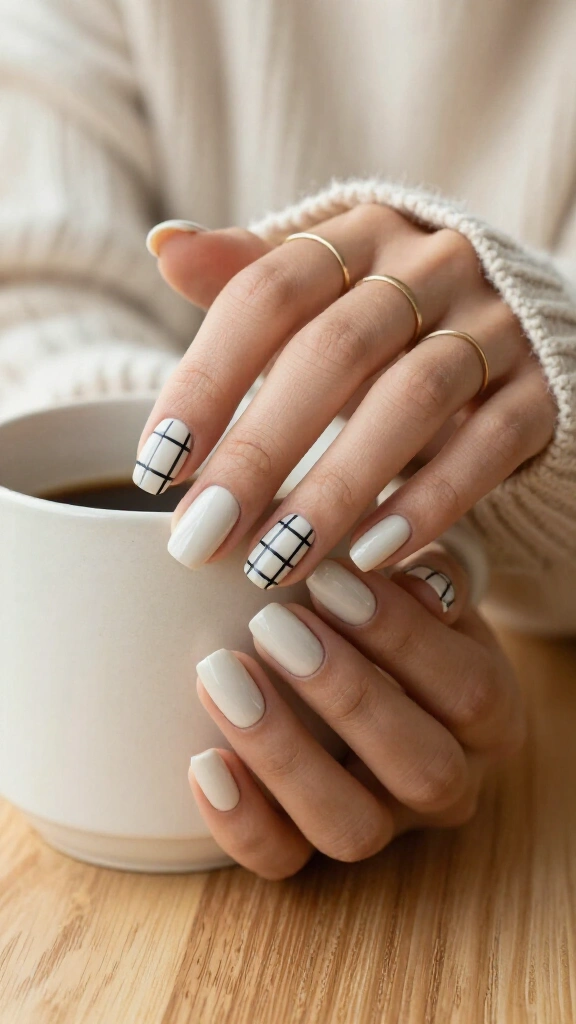Minimalist Monochrome Micro-Plaid