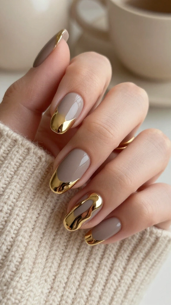 Molten gold chrome drips