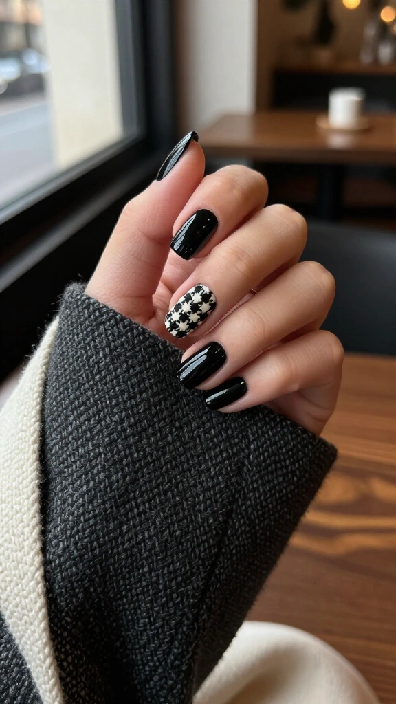 Micro houndstooth accents