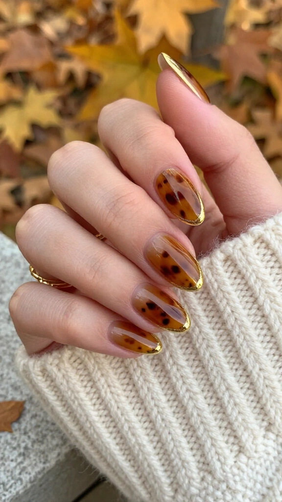 Almond Tortie with Chrome Outline