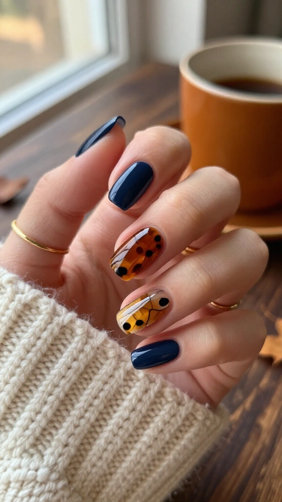 Moody Navy & Tortoise Colorblock