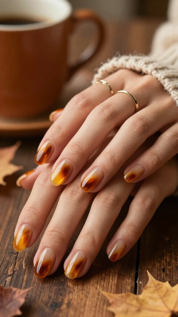 Amber glass nails