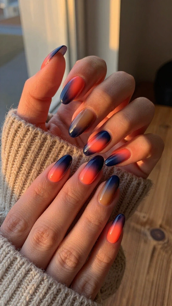 Midnight Navy & Sunset Coral