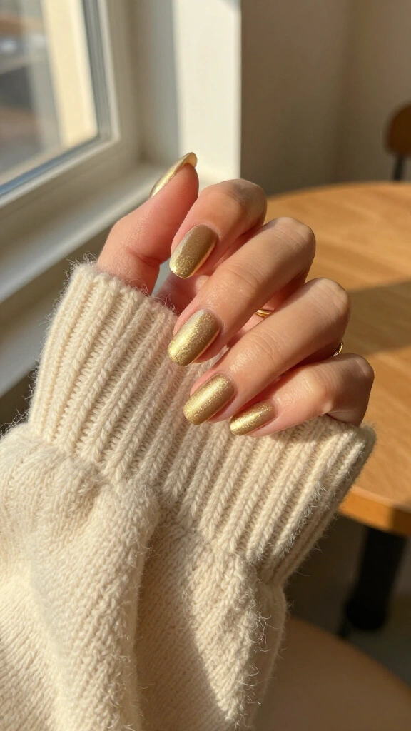 Champagne Gold Velvet Cat-Eye