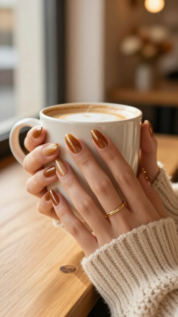 Caramel Latte Shimmer Ombré