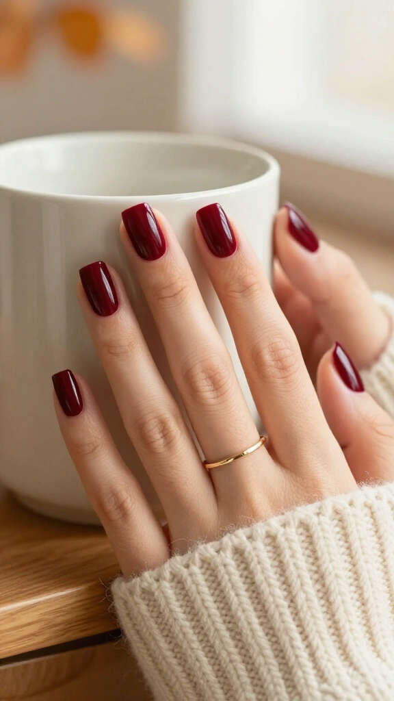 Deep Velvet Burgundy with Crisp Edges