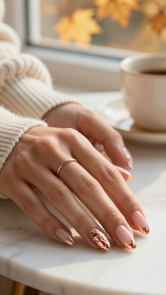 Molten Rose Gold Foil Tips