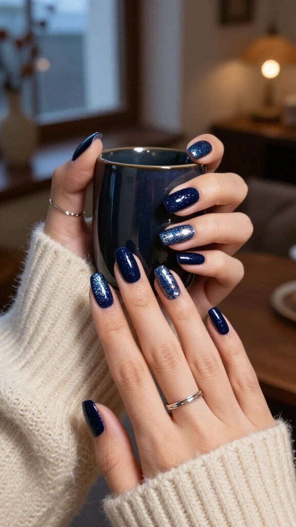 Midnight Navy with Celestial Dust