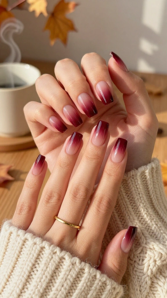 High-Shine Merlot Ombré
