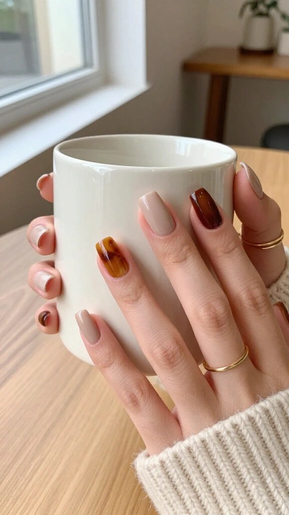 Soft Cashmere Nude with Tortie Accent