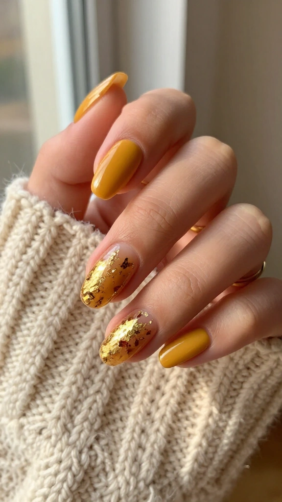 Gilded Ochre & Gold Flakes