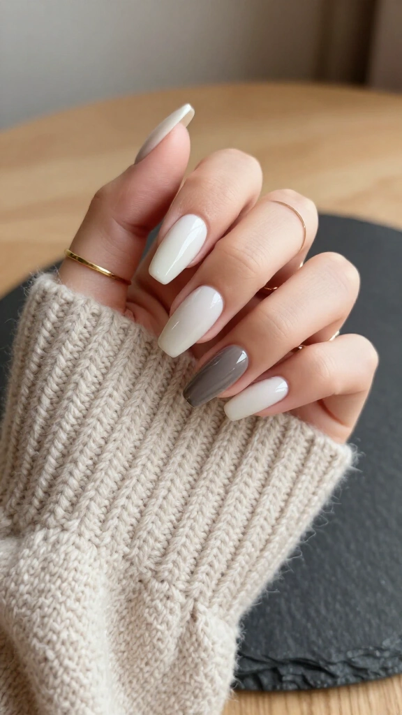 Smoked Charcoal Aura Nails