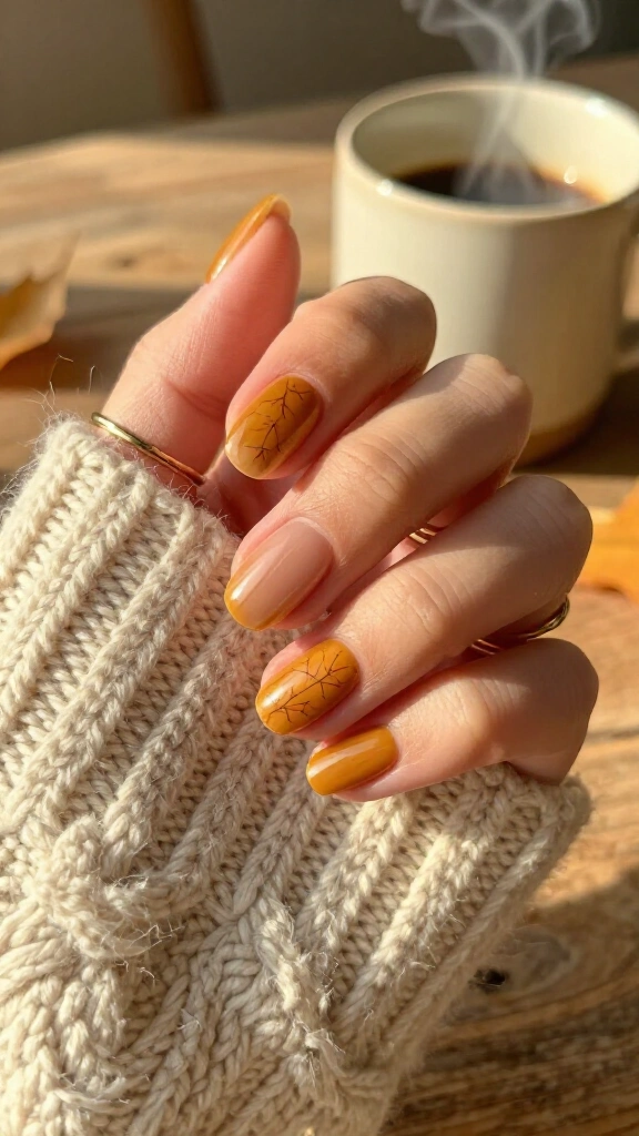 Golden Ochre Negative Space