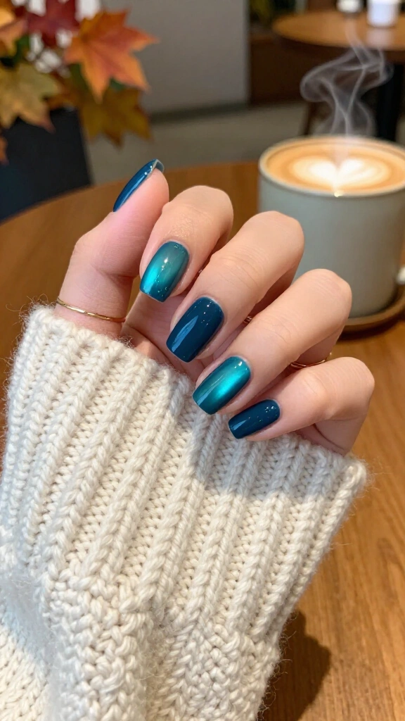 Rich teal jewel tone