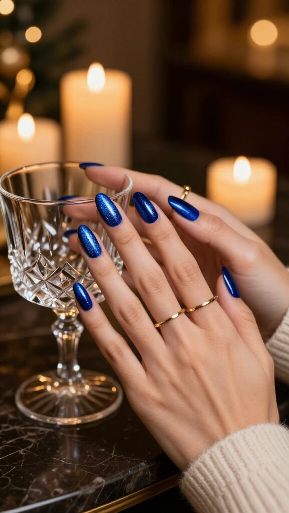 Sapphire velvet cat-eye