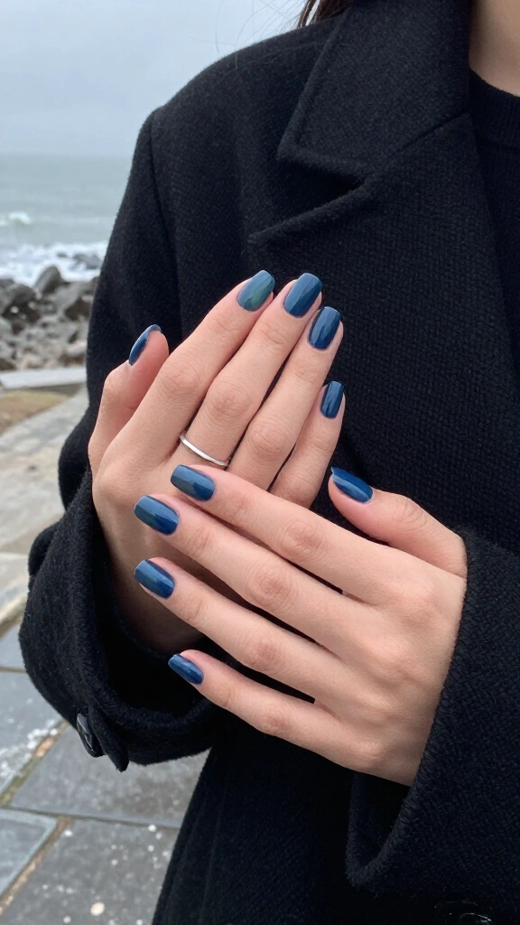 Stormy ocean blue