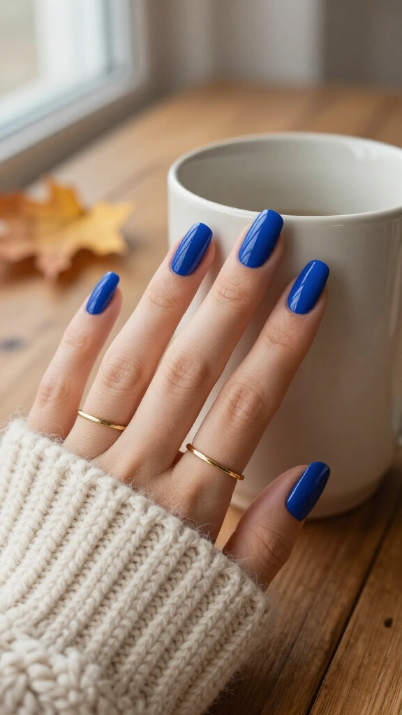 Deep Sapphire with Negative Space Cutouts