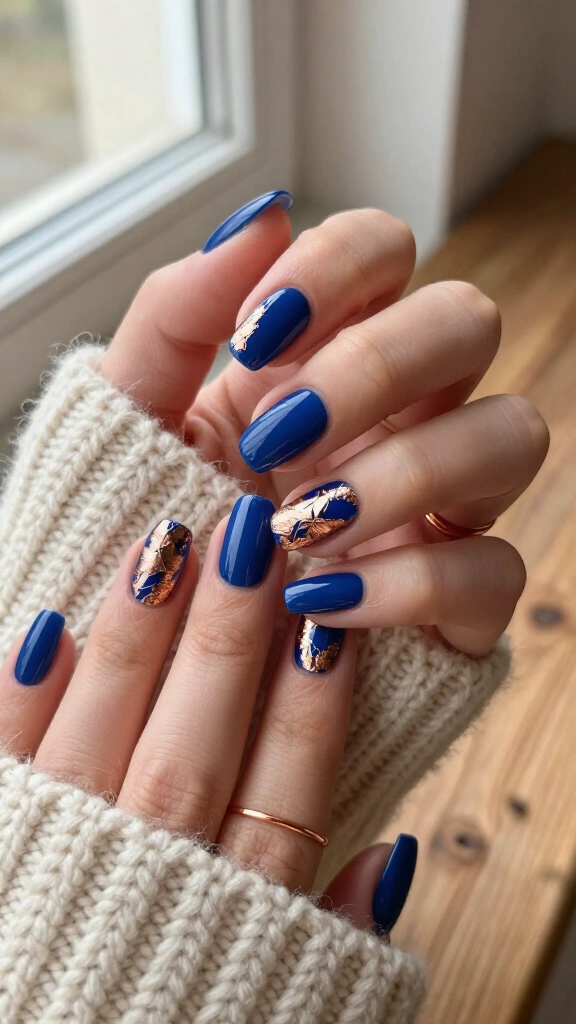Prussian Blue with Crinkled Copper Foil Tips