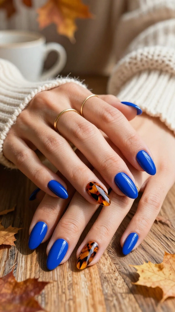 Electric blue with tortoiseshell accents